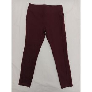 LOFT Petites Burgundy Ponte Knit High Waisted Leggings Pants Women's‎ SP